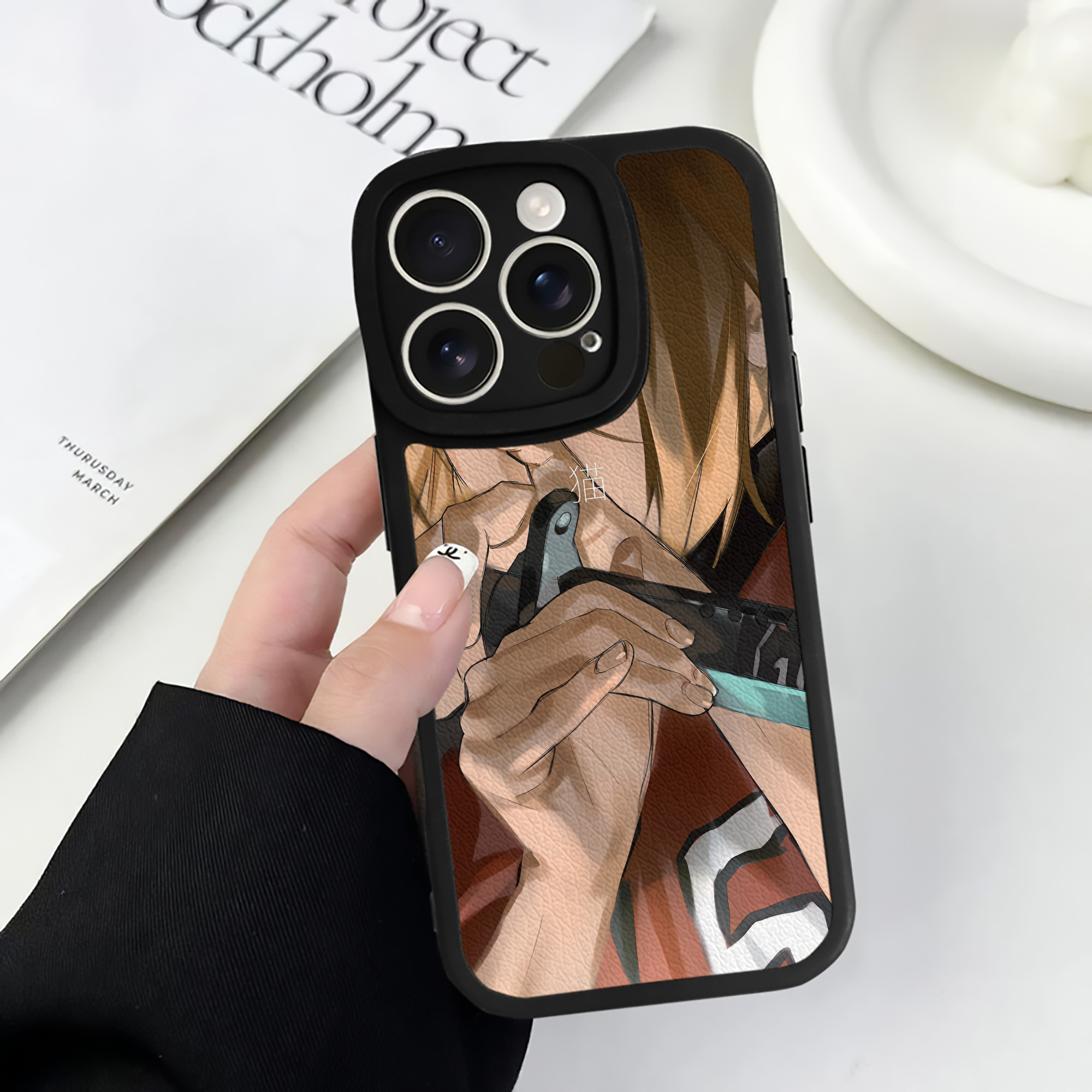 （画像用） ハイキュー!! Haikyu!! 【iPhone 16シリーズ対応】シリコンスマホケース（レザー調） 材質：シリコン